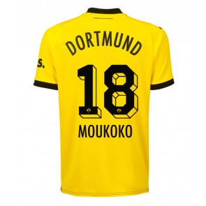 Borussia Dortmund Youssoufa Moukoko #18 Hemmatröja 2023-24 Kortärmad